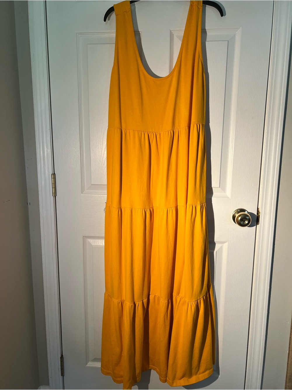 crown & ivy Yellow Tiered Maxi Dress